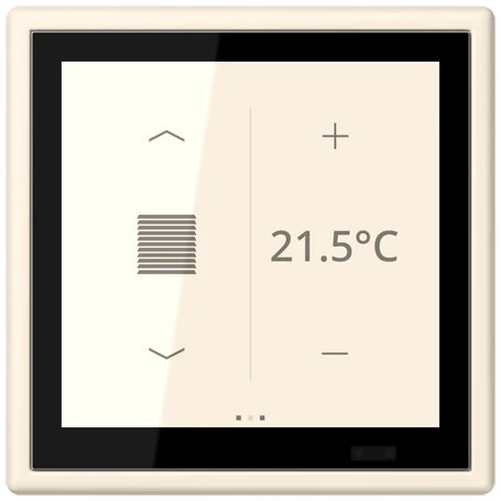 Controlador de zona KNX LS TOUCH com aro LS 990, Seguro, blanc ivoire (4320B)