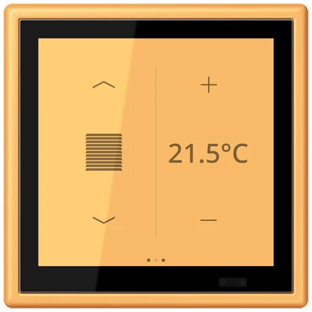 Controlador de zona KNX LS TOUCH com aro LS 990, Seguro, ocre jaune clair (4320L)