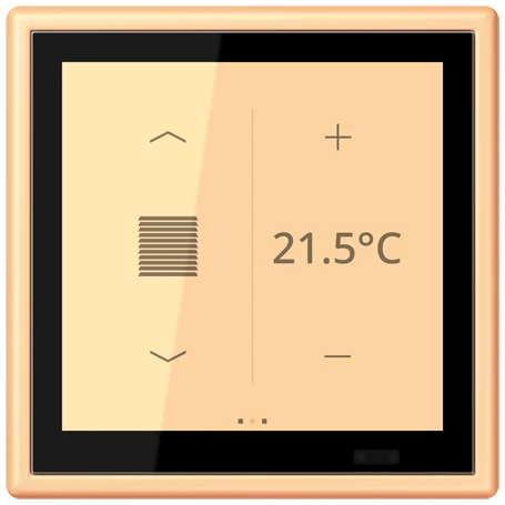 Controlador de zona KNX LS TOUCH com aro LS 990, Seguro, terre sienne claire 59 (4320P)