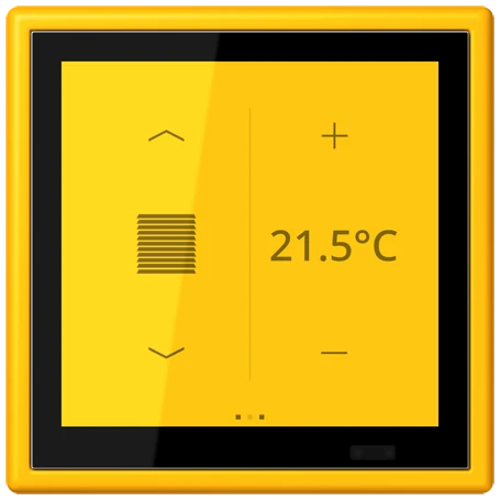 Controlador de zona KNX LS TOUCH com aro LS 990, Seguro, le jaune vif (4320W)