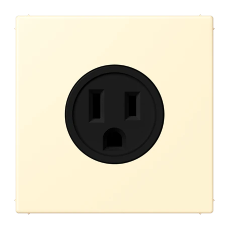 Steckdose, US-Norm NEMA, Schraubklemmen, Thermoplast lackiert, blanc (32001)