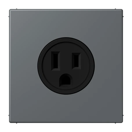 Steckdose, US-Norm NEMA, Schraubklemmen, Thermoplast lackiert, gris foncé 31 (32010)