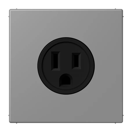 Steckdose, US-Norm NEMA, Schraubklemmen, Thermoplast lackiert, gris 31 (32011)