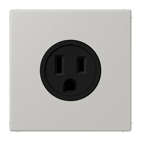 Steckdose, US-Norm NEMA, Schraubklemmen, Thermoplast lackiert, gris clair 31