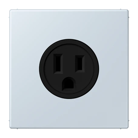 Steckdose, US-Norm NEMA, Schraubklemmen, Thermoplast lackiert, outremer pale