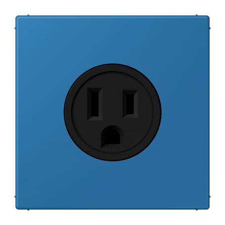 Steckdose, US-Norm NEMA, Schraubklemmen, Thermoplast lackiert, bleu céruléen 31