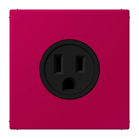 Steckdose, US-Norm NEMA, Schraubklemmen, Thermoplast lackiert, rouge rubia