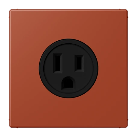 Steckdose, US-Norm NEMA, Schraubklemmen, Thermoplast lackiert, l'ocre rouge