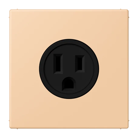 Steckdose, US-Norm NEMA, Schraubklemmen, Thermoplast lackiert, terre sienne claire 31