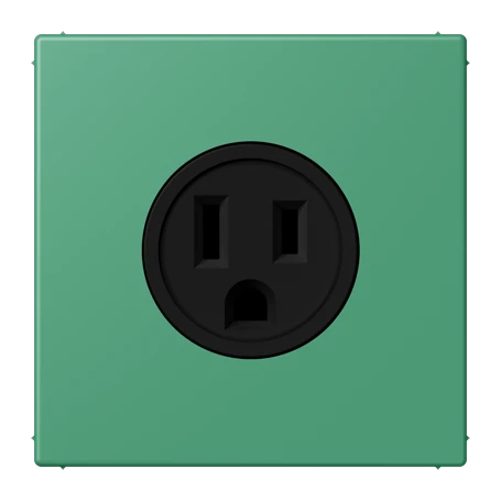 Steckdose, US-Norm NEMA, Schraubklemmen, Thermoplast lackiert, vert 59