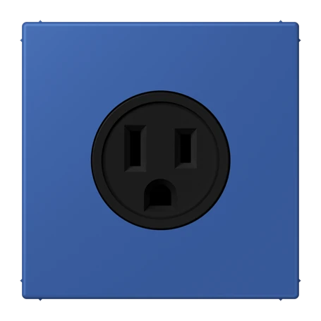 Steckdose, US-Norm NEMA, Schraubklemmen, Thermoplast lackiert, bleu outremer 59