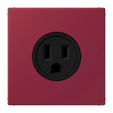Steckdose, US-Norm NEMA, Schraubklemmen, Thermoplast lackiert, le rubis