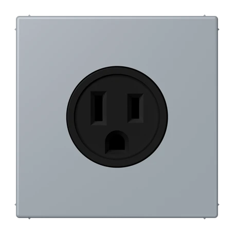 Steckdose, US-Norm NEMA, Schraubklemmen, Thermoplast lackiert, gris clair 59