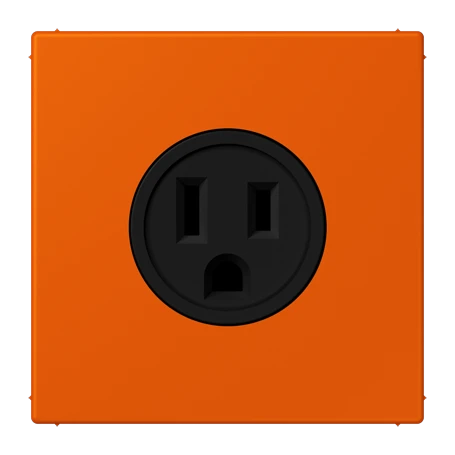 Steckdose, US-Norm NEMA, Schraubklemmen, Thermoplast lackiert, orange vif