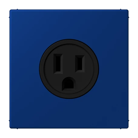 Steckdose, US-Norm NEMA, Schraubklemmen, Thermoplast lackiert, bleu outremer foncé