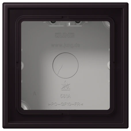 Surface cap 1-gang, noir d'ivoire (4320E)