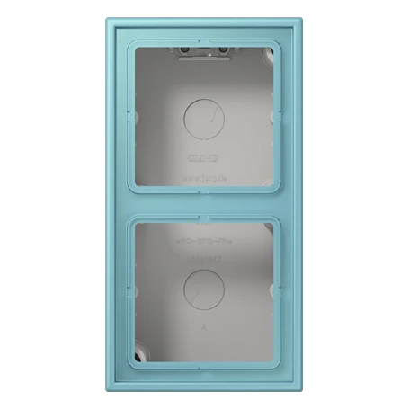 Surface cap 2-gang, céruléen moyen (32032)