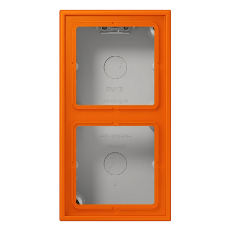 Surface cap 2-gang, orange (32080)