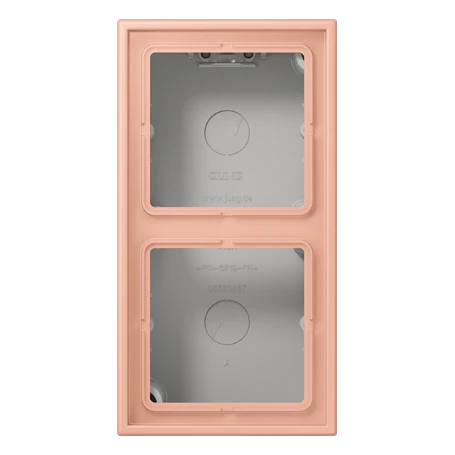 Surface cap 2-gang, rose clair (32102)