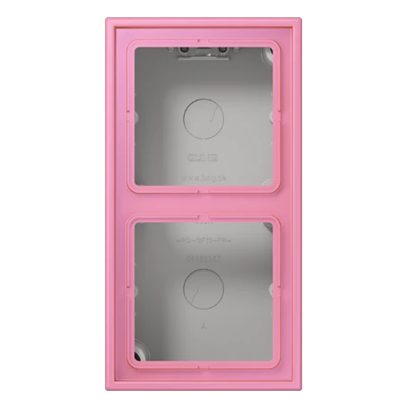 Surface cap 2-gang, rose vif (4320C)