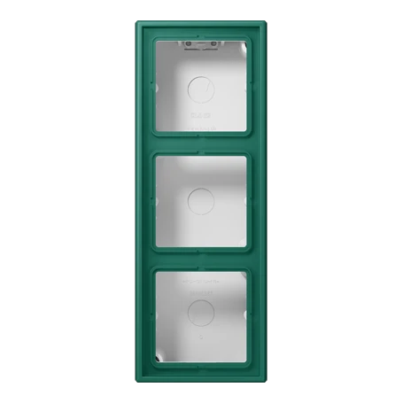 Surface cap 3-gang, LS CUBE, duroplastic lacquered, vert anglais (32040), vertical and horizontal installation