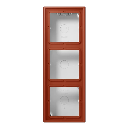Surface cap 3-gang, LS CUBE, duroplastic lacquered, l'ocre rouge (32110), vertical and horizontal installation