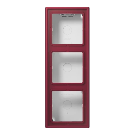 Surface cap 3-gang, LS CUBE, duroplastic lacquered, le rubis (4320M), vertical and horizontal installation