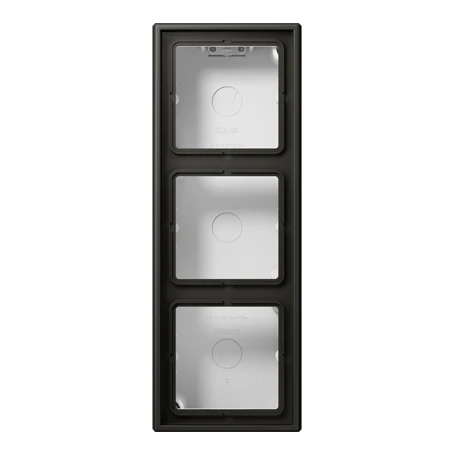 Surface cap 3-gang, LS CUBE, duroplastic lacquered, ombre naturelle 59 (4320R), vertical and horizontal installation