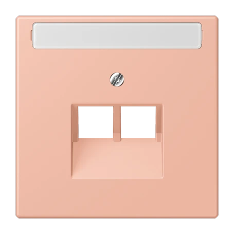 Centre plate for IAE/UAE sockets, 2 x 8-pole, rose clair (32102)