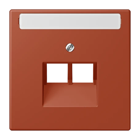 Centre plate for IAE/UAE sockets, 2 x 8-pole, l'ocre rouge (32110)