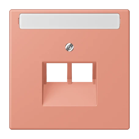 Centre plate for IAE/UAE sockets, 2 x 8-pole, l’ocre rouge moyen (32111)
