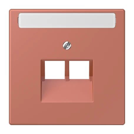 Centre plate for IAE/UAE sockets, 2 x 8-pole, terre sienne brique (32121)