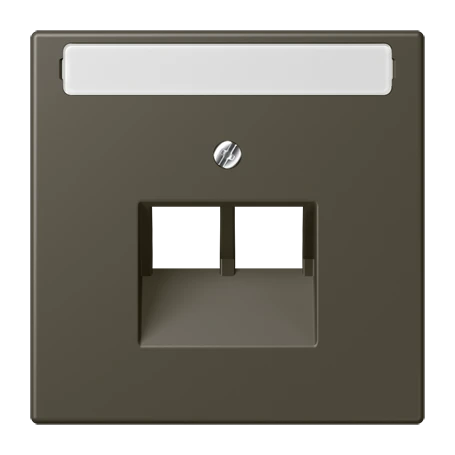 Centre plate for IAE/UAE sockets, 2 x 8-pole, ombre naturelle 31 (32140)
