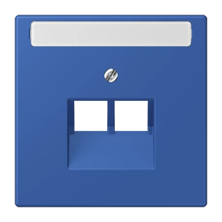 Centre plate for IAE/UAE sockets, 2 x 8-pole, bleu outremer 59 (4320K)