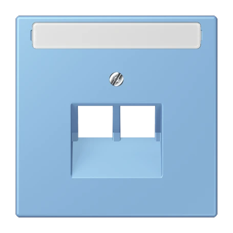 Centre plate for IAE/UAE sockets, 2 x 8-pole, bleu céruléen 59 (4320N)