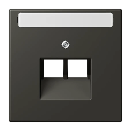 Centre plate for IAE/UAE sockets, 2 x 8-pole, ombre naturelle 59 (4320R)
