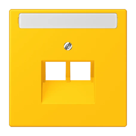 Centre plate for IAE/UAE sockets, 2 x 8-pole, le jaune vif (4320W)