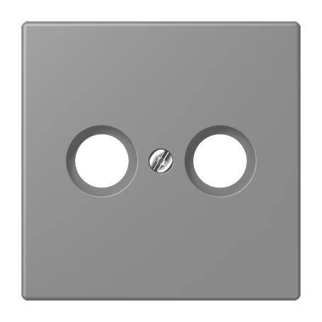 Centre plate 1-gang, for antenna outlet sockets, gris 31 (32011)
