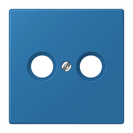 Centre plate 1-gang, for antenna outlet sockets, bleu céruléen 31 (32030)
