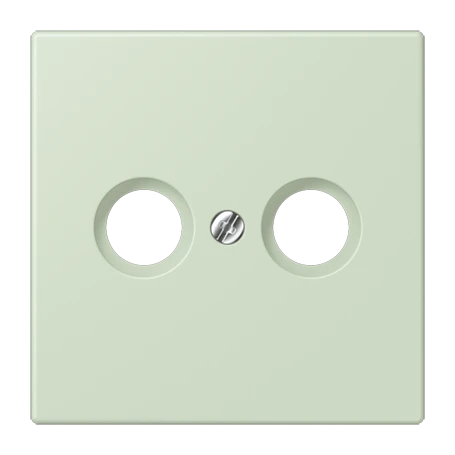 Centre plate 1-gang, for antenna outlet sockets, vert anglais pâle (32042)