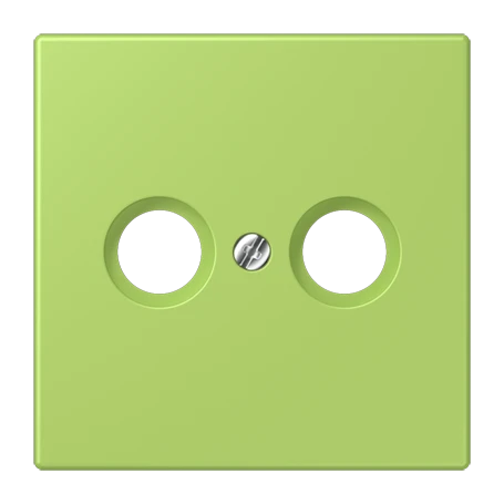 Centre plate 1-gang, for antenna outlet sockets, vert clair (32052)