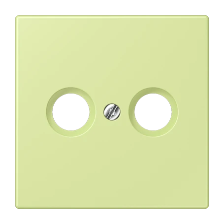 Centre plate 1-gang, for antenna outlet sockets, vert jaune clair (32053)
