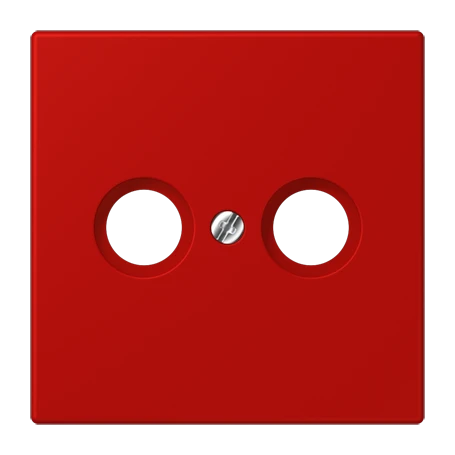 Centre plate 1-gang, for antenna outlet sockets, rouge vermillon 31 (32090)