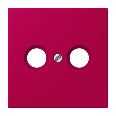Centre plate 1-gang, for antenna outlet sockets, rouge rubia (32101)