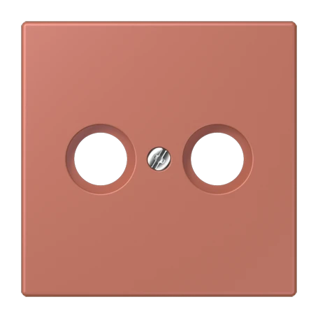 Centre plate 1-gang, for antenna outlet sockets, terre sienne brique (32121)