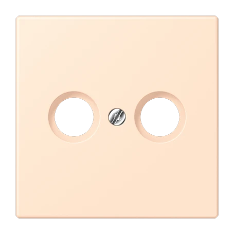 Centre plate 1-gang, for antenna outlet sockets, terre sienne pâle (32123)