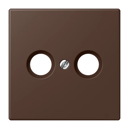 Centre plate 1-gang, for antenna outlet sockets, terre d’ombre brûlée 31 (32130)