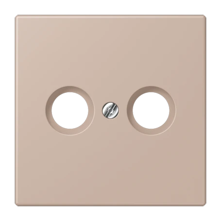 Centre plate 1-gang, for antenna outlet sockets, ombre brûlée claire (32131)