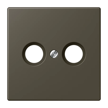 Centre plate 1-gang, for antenna outlet sockets, ombre naturelle 31 (32140)