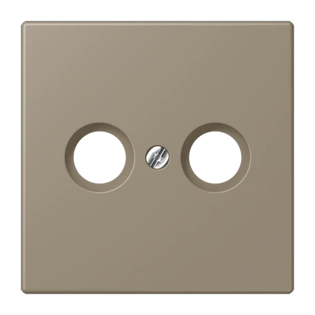 Centre plate 1-gang, for antenna outlet sockets, ombre naturelle moyenne (32141)